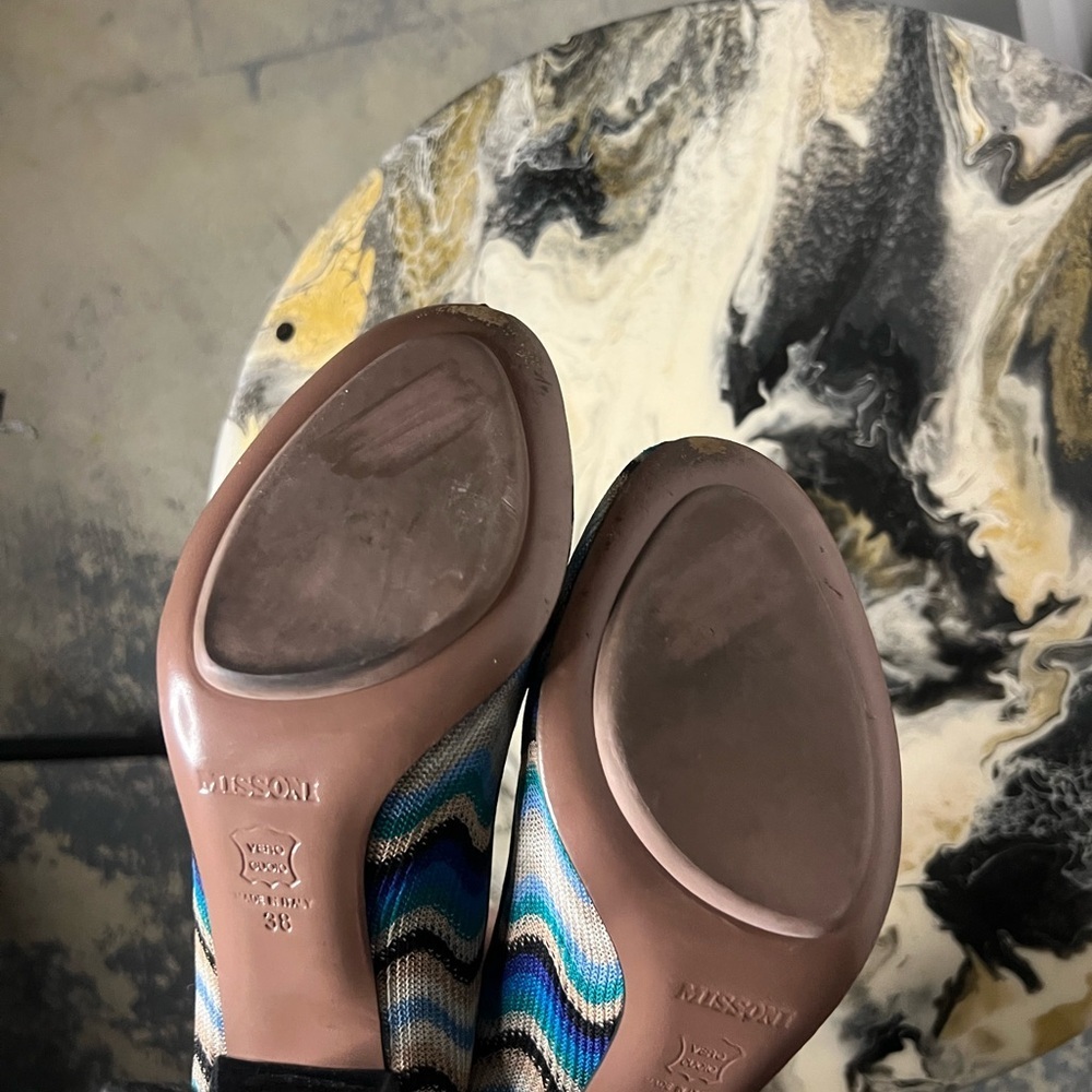 Missoni Early 2000s Zigzag Woven Stiletto Heels Size 38 - Picture 11 of 11